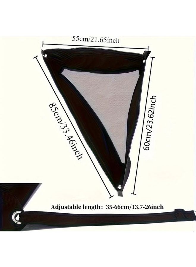 مغذّي عشب الخيل المثلث الأسود عالي السعة، مصنوع من نسيج النايلون المتين وسهل التنظيف - Image 2